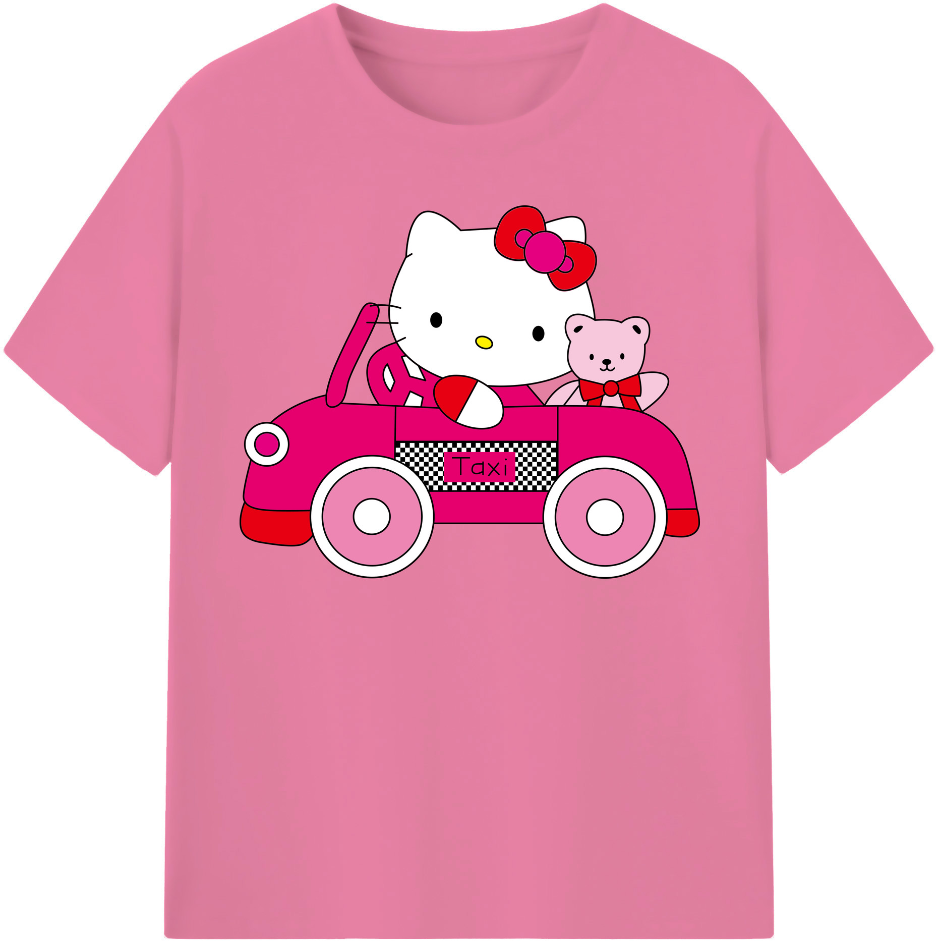 （画像用） Hello Kitty ハローキティ 綿100％半袖Tシャツ（フロントプリント）